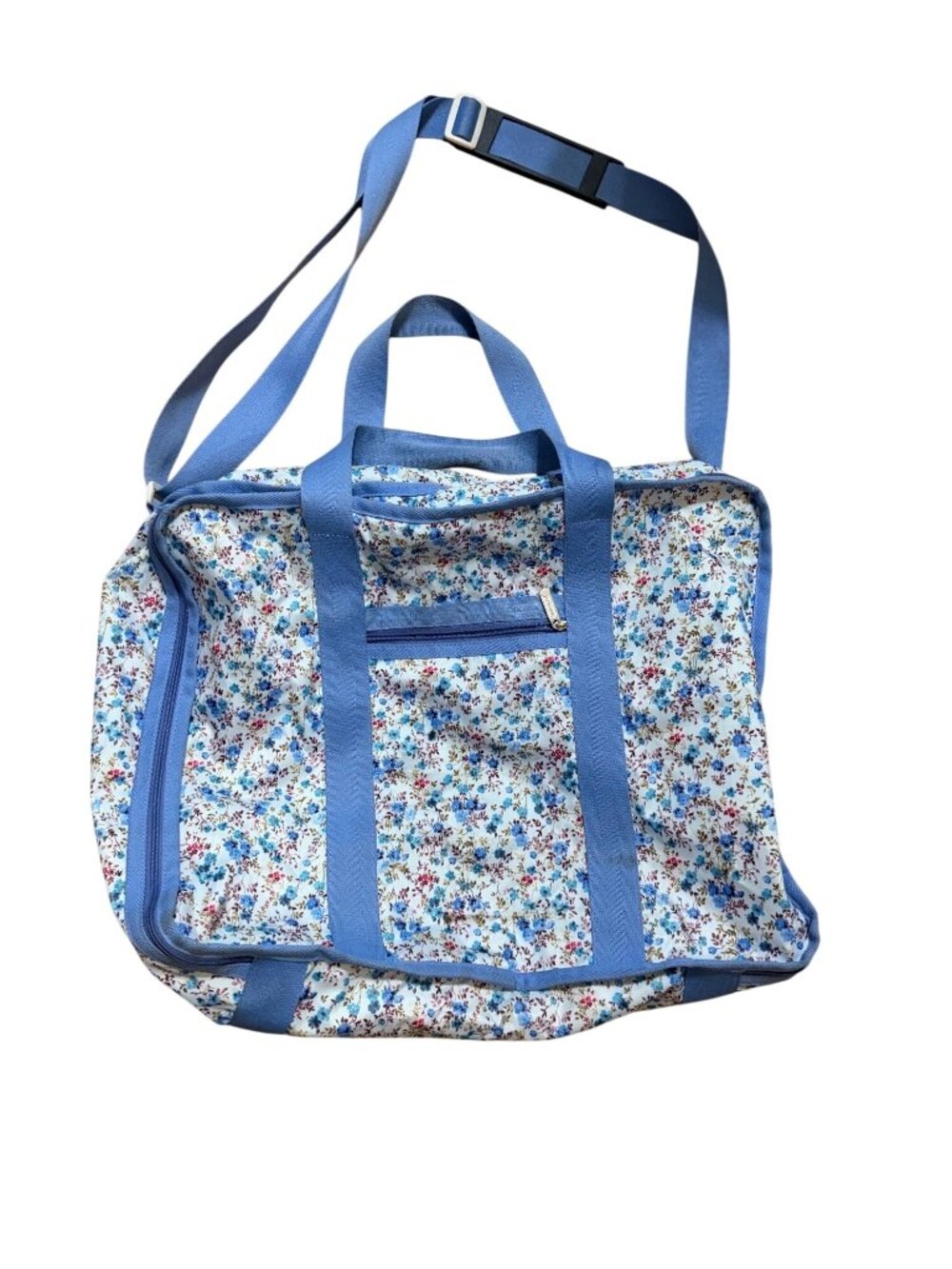 LeSportsac Vintage Floral Duffle Bag With Zipper Closure & Adjustable Strap
